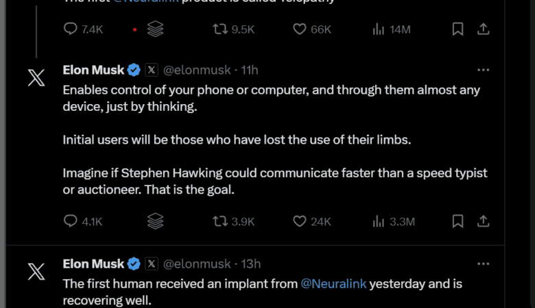 Elon Musk Announces First Human Brain Chip Implant by Neuralink